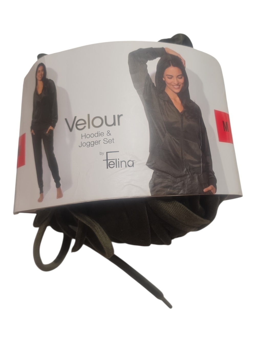 Felina Velour Hoodie & Jogger Set - Olive Green NWT